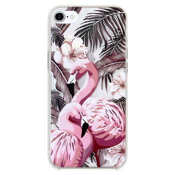 Microsonic iPhone SE 2022 Desenli Kılıf Flamingo