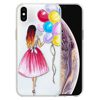 Microsonic iPhone X Desenli Kılıf Balonlu Kız