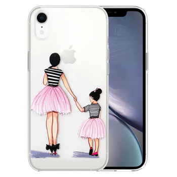 Microsonic iPhone XR Desenli Kılıf Anne ve Kız