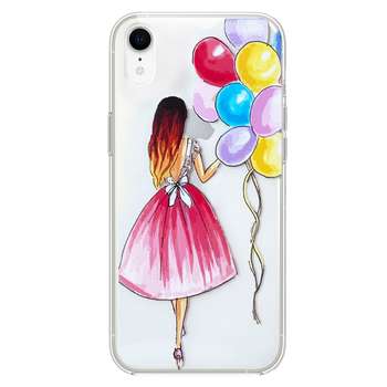 Microsonic iPhone XR Desenli Kılıf Balonlu Kız