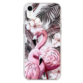 Microsonic iPhone XR Desenli Kılıf Flamingo
