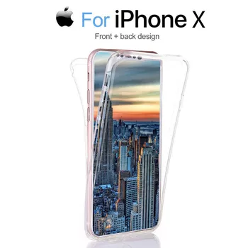 Microsonic iPhone XS (5.8'') Kılıf 6 tarafı tam full koruma 360 Clear Soft Şeffaf