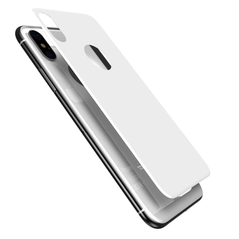 Microsonic Apple iPhone XS Arka Koruyucu Kavisli Kırılmaz Film Beyaz