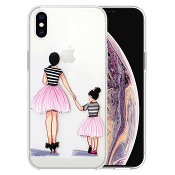 Microsonic iPhone XS Desenli Kılıf Anne ve Kız