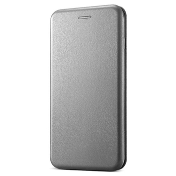 Microsonic Lenovo K6 Note Klııf Slim Leather Design Flip Cover Gümüş