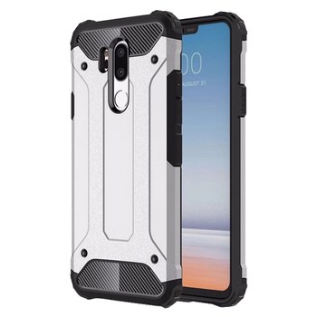 Microsonic LG G7 Kılıf Rugged Armor Gümüş