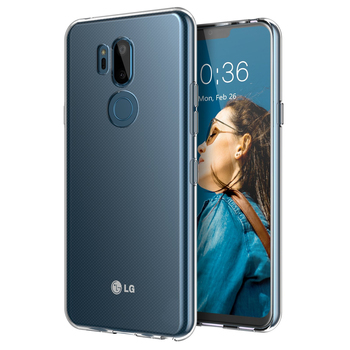 Microsonic LG G7 Kılıf Transparent Soft Beyaz Microsonic LG G7 Kılıf Transparent Soft Beyaz