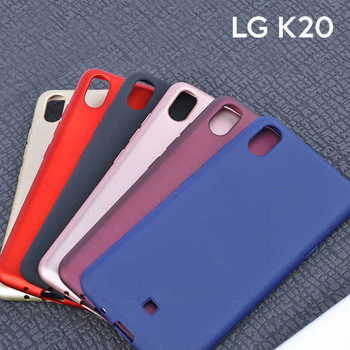 Microsonic LG K20 2019 Kılıf Matte Silicone Mavi