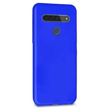 Microsonic LG K51S Kılıf Matte Silicone Mavi