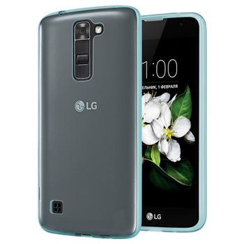 Microsonic LG K7 Kılıf Transparent Soft Mavi