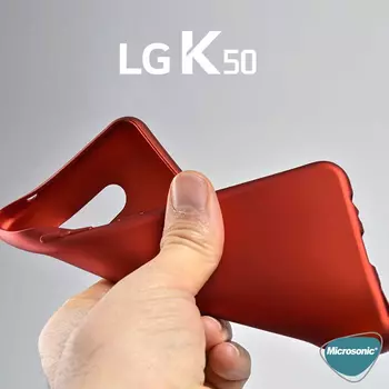 Microsonic Matte Silicone LG K50 Kılıf Lacivert