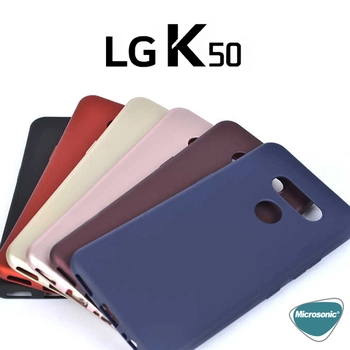 Microsonic Matte Silicone LG K50 Kılıf Lacivert
