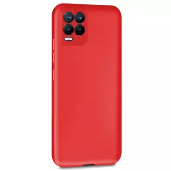 Microsonic Matte Silicone Realme 8 Pro Kılıf Kırmızı