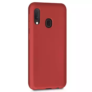 Microsonic Matte Silicone Samsung Galaxy A20 Kılıf Kırmızı