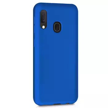 Microsonic Matte Silicone Samsung Galaxy A20 Kılıf Mavi
