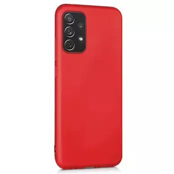 Microsonic Matte Silicone Samsung Galaxy A52 Kılıf Kırmızı