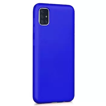 Microsonic Matte Silicone Samsung Galaxy A71 Kılıf Mavi