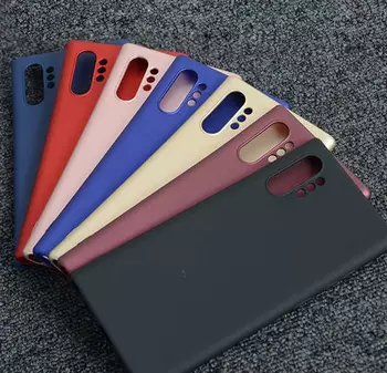 Microsonic Matte Silicone Samsung Galaxy Note 10 Plus Kılıf Kırmızı