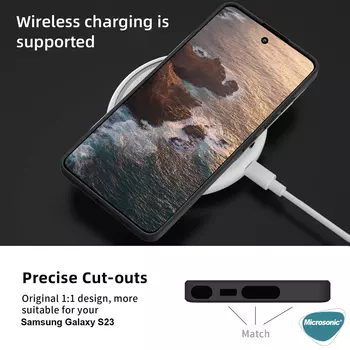 Microsonic Matte Silicone Samsung Galaxy S23 FE Kılıf Siyah