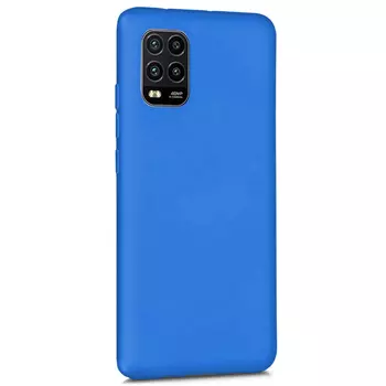 Microsonic Matte Silicone Xiaomi Mi 10 Lite Zoom Kılıf Mavi