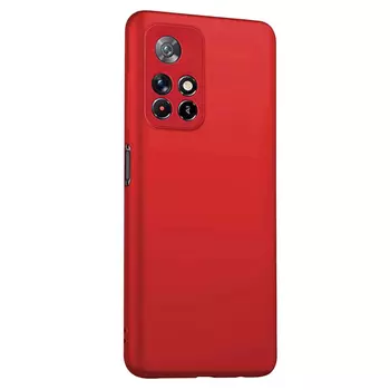 Microsonic Matte Silicone Xiaomi Redmi Note 11 Kılıf Kırmızı
