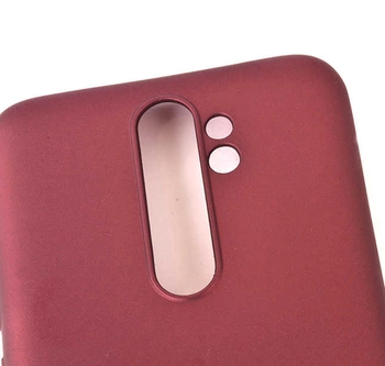 Microsonic Matte Silicone Xiaomi Redmi Note 8 Pro Kılıf Kırmızı