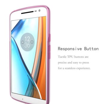 Microsonic Motorola Moto G4 Plus Kılıf Transparent Soft Beyaz