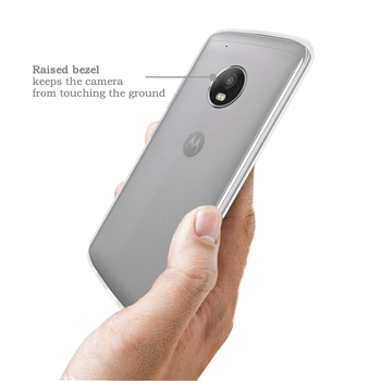 Microsonic Motorola Moto G5 Plus Kılıf Transparent Soft Beyaz