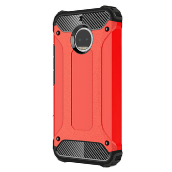 Microsonic Motorola Moto G5S Plus Kılıf Rugged Armor Kırmızı