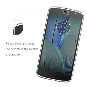 Microsonic Motorola Moto G5S Plus Kılıf Transparent Soft Beyaz