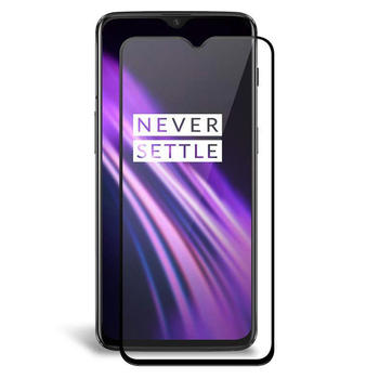 Microsonic OnePlus 7 Kavisli Temperli Cam Ekran Koruyucu Film Siyah