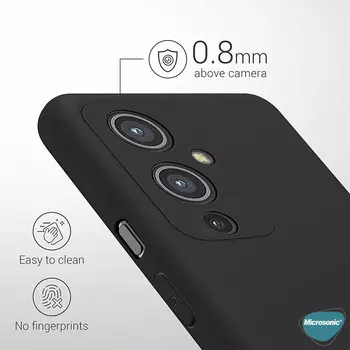 Microsonic OnePlus 9 Kılıf Matte Silicone Siyah