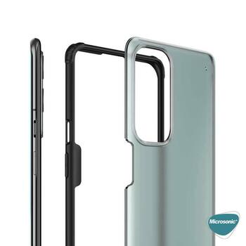Microsonic OnePlus 9 Pro Kılıf Frosted Frame Lacivert