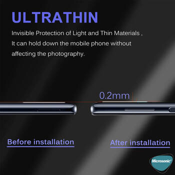 Microsonic OnePlus 9 Pro Kamera Lens Koruma Camı V2 Siyah