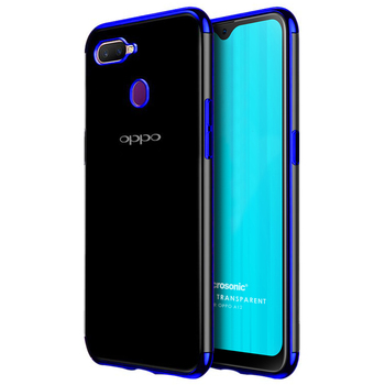 Microsonic Oppo A12 Kılıf Skyfall Transparent Clear Mavi