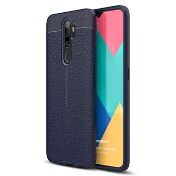 Microsonic Oppo A5 2020 Kılıf Deri Dokulu Silikon Lacivert Microsonic Oppo A5 2020 Kılıf Deri Dokulu Silikon Lacivert