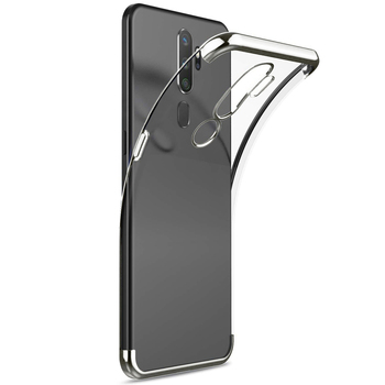 Microsonic Oppo A5 2020 Kılıf Skyfall Transparent Clear Gümüş