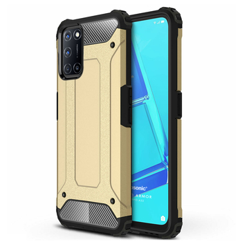 Microsonic Oppo A52 Kılıf Rugged Armor Gold