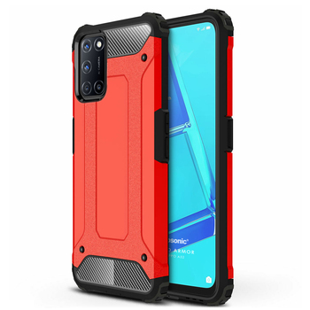 Microsonic Oppo A52 Kılıf Rugged Armor Kırmızı