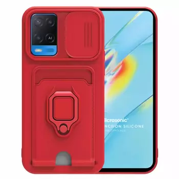 Microsonic Oppo A54 4G Kılıf Multifunction Silicone Kırmızı Microsonic Oppo A54 4G Kılıf Multifunction Silicone Kırmızı