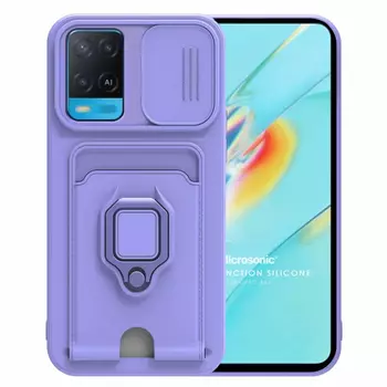 Microsonic Oppo A54 4G Kılıf Multifunction Silicone Lila Microsonic Oppo A54 4G Kılıf Multifunction Silicone Lila