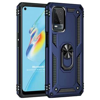 Microsonic Oppo A54 4G Kılıf Military Ring Holder Lacivert Microsonic Oppo A54 4G Kılıf Military Ring Holder Lacivert