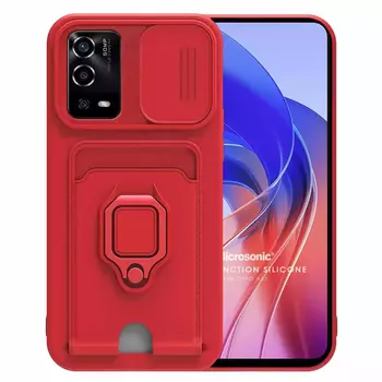 Microsonic Oppo A55 4G Kılıf Multifunction Silicone Kırmızı Microsonic Oppo A55 4G Kılıf Multifunction Silicone Kırmızı