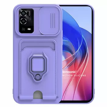 Microsonic Oppo A55 4G Kılıf Multifunction Silicone Lila Microsonic Oppo A55 4G Kılıf Multifunction Silicone Lila