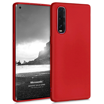 Microsonic Oppo Find X2 Kılıf Matte Silicone Kırmızı Microsonic Oppo Find X2 Kılıf Matte Silicone Kırmızı