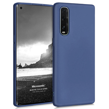 Microsonic Oppo Find X2 Kılıf Matte Silicone Lacivert Microsonic Oppo Find X2 Kılıf Matte Silicone Lacivert