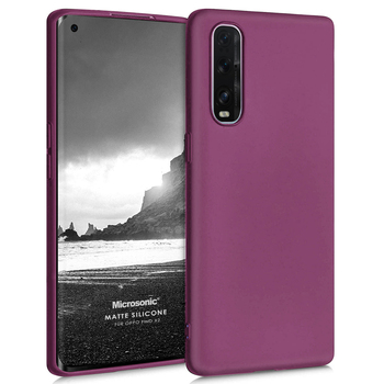 Microsonic Oppo Find X2 Kılıf Matte Silicone Mor Microsonic Oppo Find X2 Kılıf Matte Silicone Mor