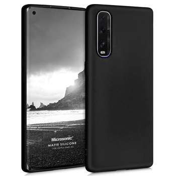 Microsonic Oppo Find X2 Kılıf Matte Silicone Siyah Microsonic Oppo Find X2 Kılıf Matte Silicone Siyah