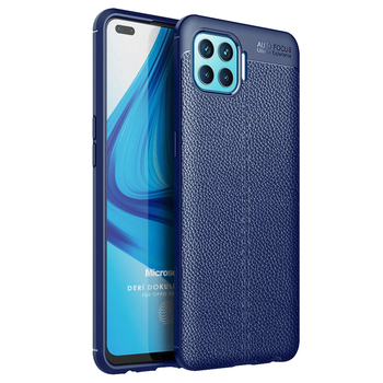 Microsonic Oppo Reno 4 Lite Kılıf Deri Dokulu Silikon Lacivert Microsonic Oppo Reno 4 Lite Kılıf Deri Dokulu Silikon Lacivert