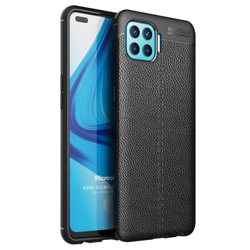 Microsonic Oppo Reno 4 Lite Kılıf Deri Dokulu Silikon Siyah Microsonic Oppo Reno 4 Lite Kılıf Deri Dokulu Silikon Siyah
